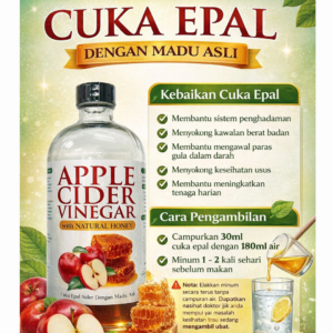 Cuka Epal Sider dengan Madu Asli